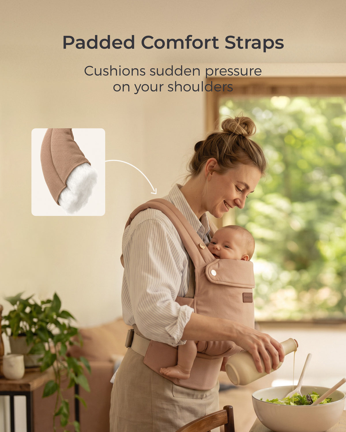 Porte-bébé Momcozy PureHug - Ergonomique, confortable & léger