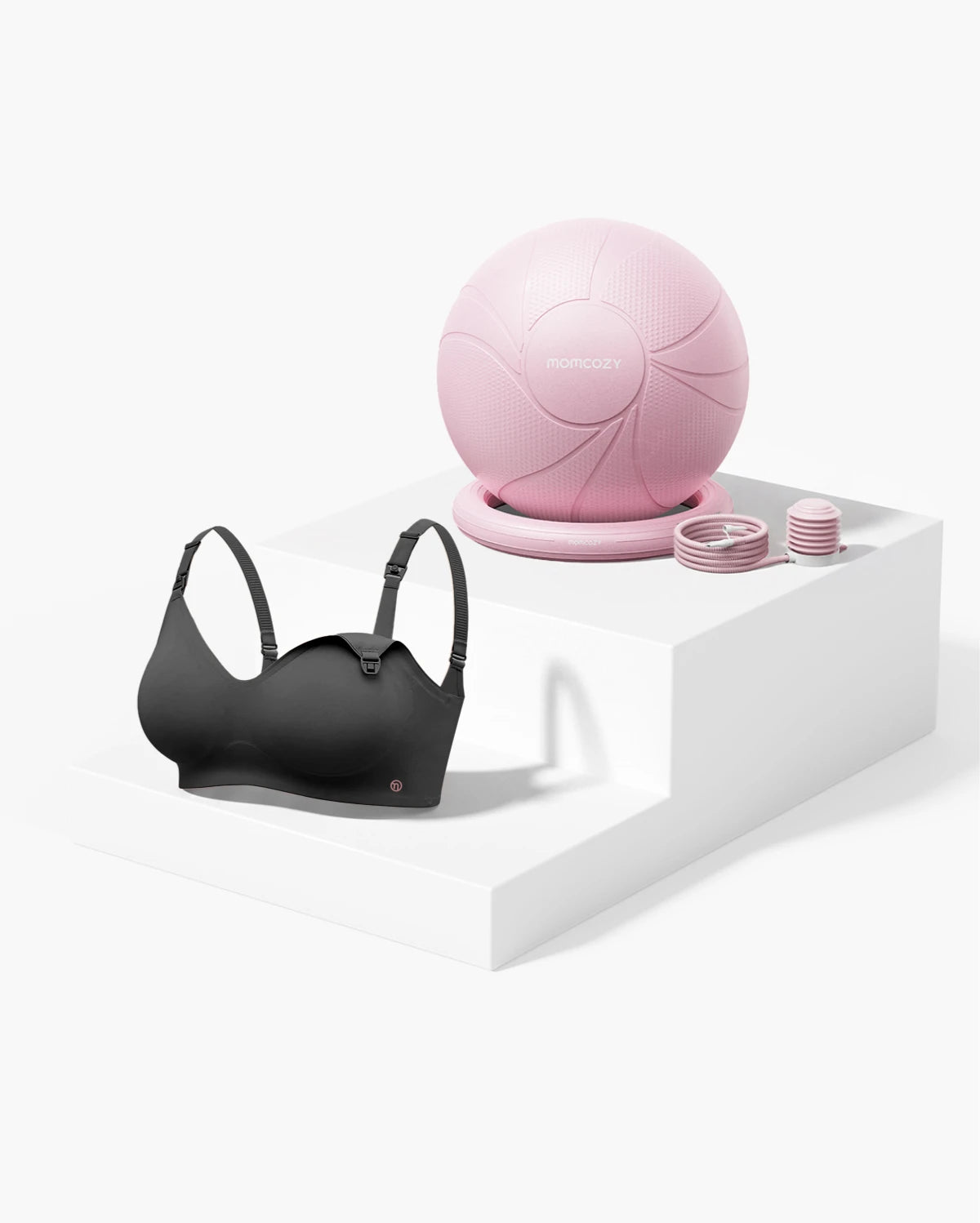 Maternity Yoga Set: Pregnancy Ball + Ultra Soft Seamless Nursing Bra YN21