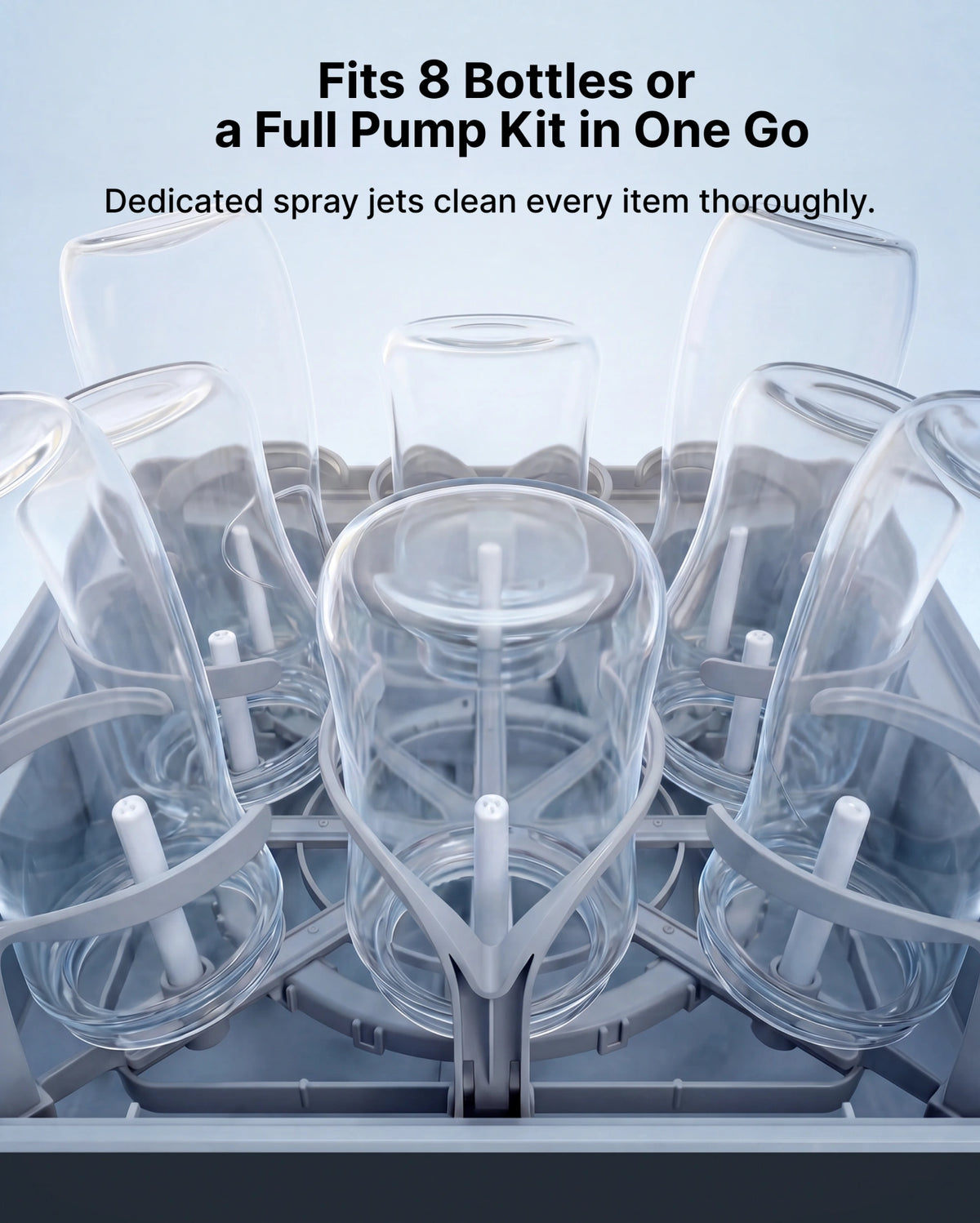 Cleaning Bundle: DeepClean Baby Bottle Washer(D8)  + 120 Cleaning Tablets