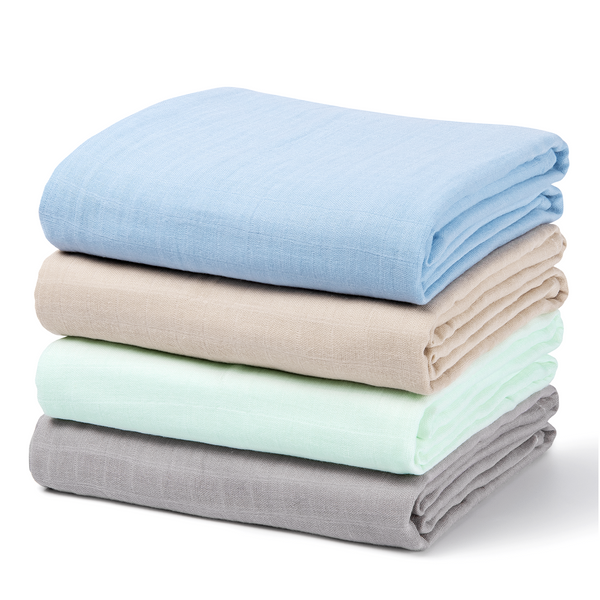 Momcozy Softness Swaddle Blankets -  Mint Green (4 Pack)