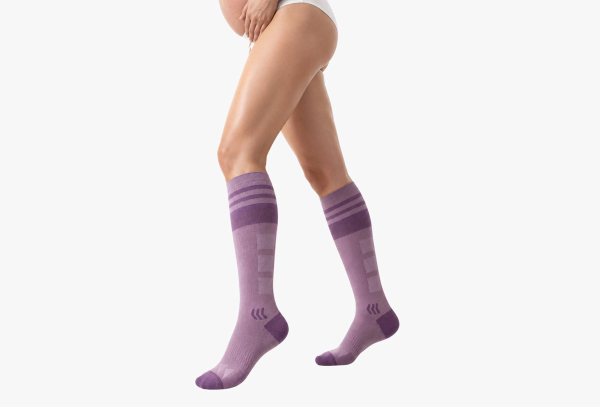 Momcozy Wide Calf Compression Socks 20-30mmHg for Sports 2 Pairs
