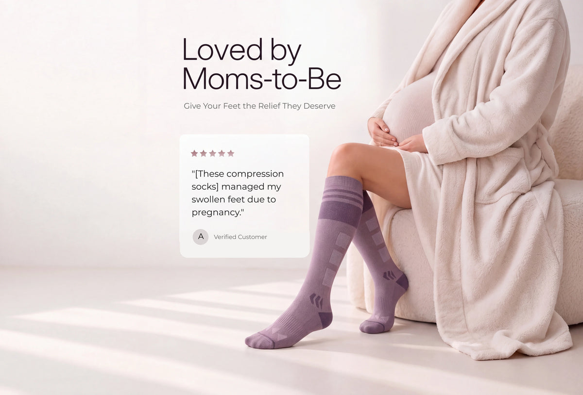 Momcozy Wide Calf Compression Socks 20-30mmHg for Sports 2 Pairs
