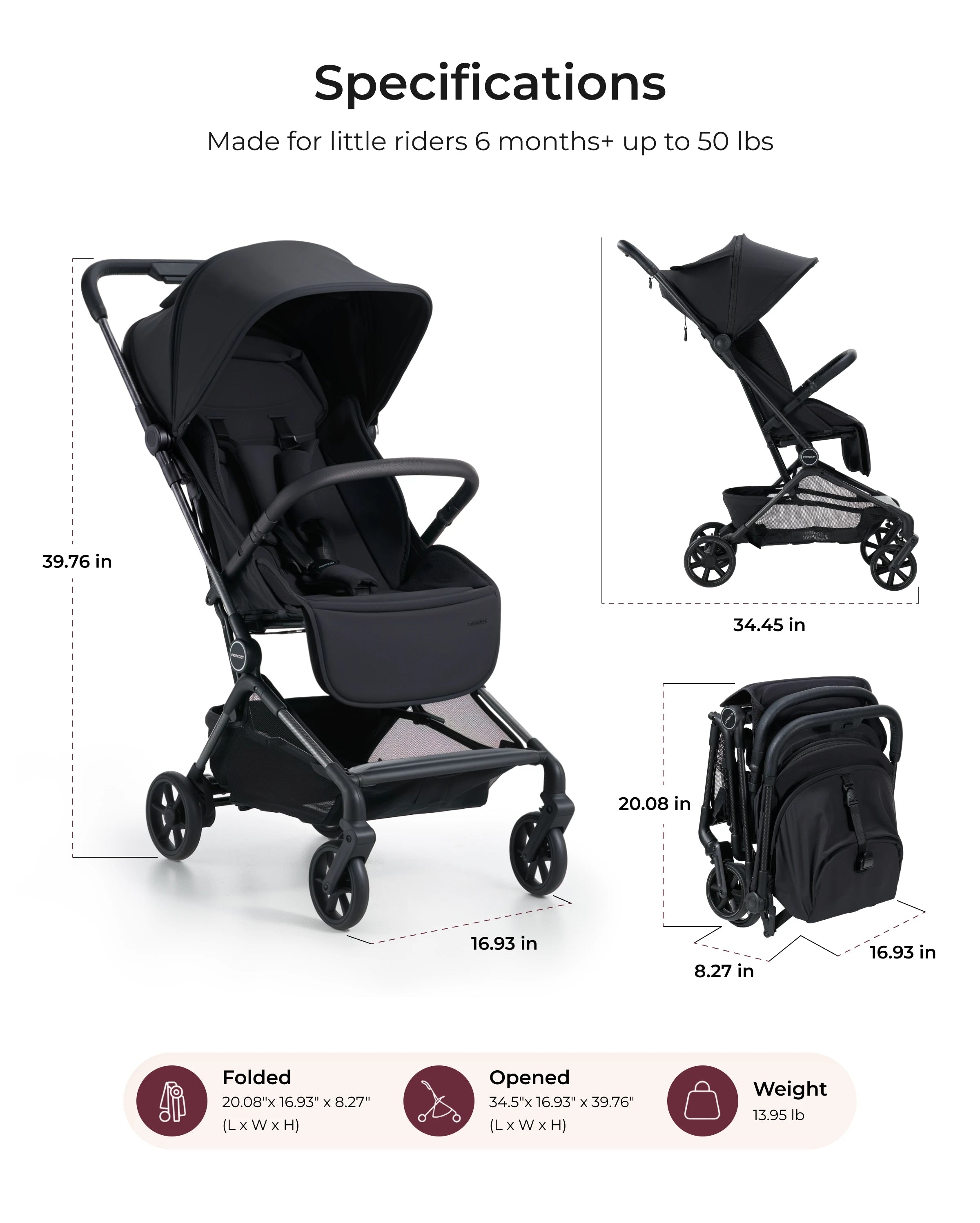 Poussette légère Momcozy ClickGo