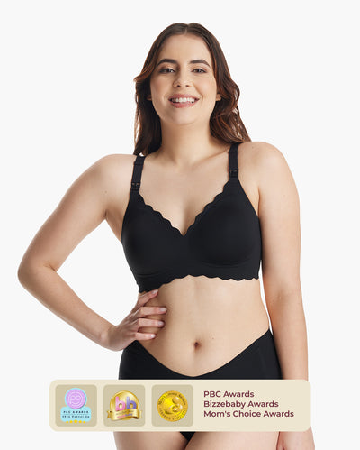 Jelly Strip - Sujetador de lactancia push up floral sin costuras -YN46