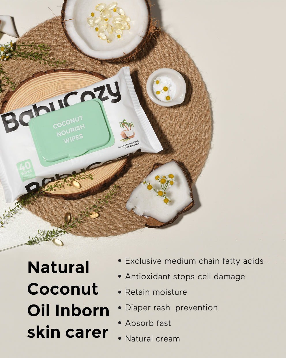 BabyCozy Baby Wet Wipes Natural Wipes