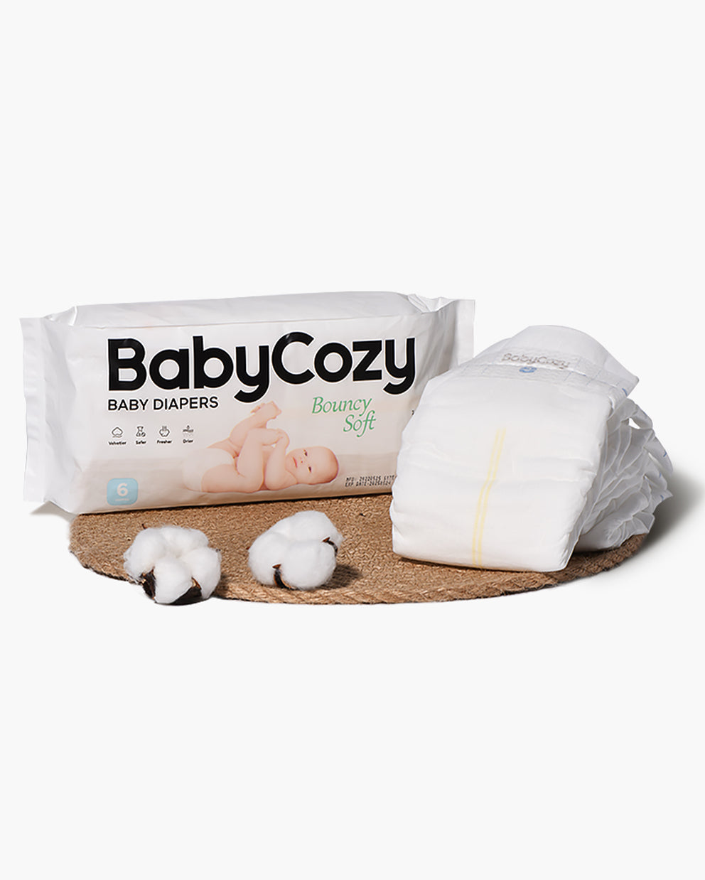  Babycozy - Pañales para bebé recién nacido talla 2 (12