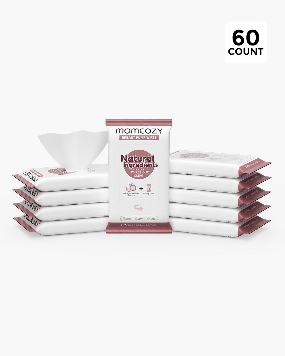 Momcozy Natural Breast Pump Wipes for Pump Parts Cleaning On-the