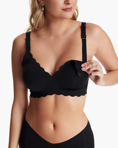 Jelly Strip Seamless Floral Push up Nursing Bra