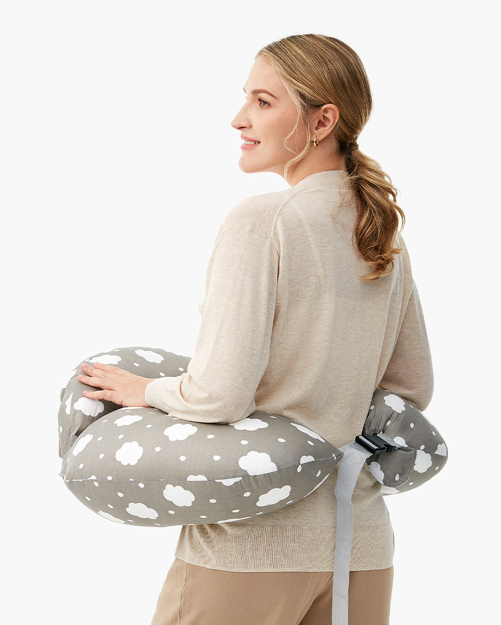 Momcozy Nursing Pillow for Breastfeeding, Original Plus Size Breastfeeding  Pillows for More Support for Mom and Baby, with Adjustable Waist Strap and