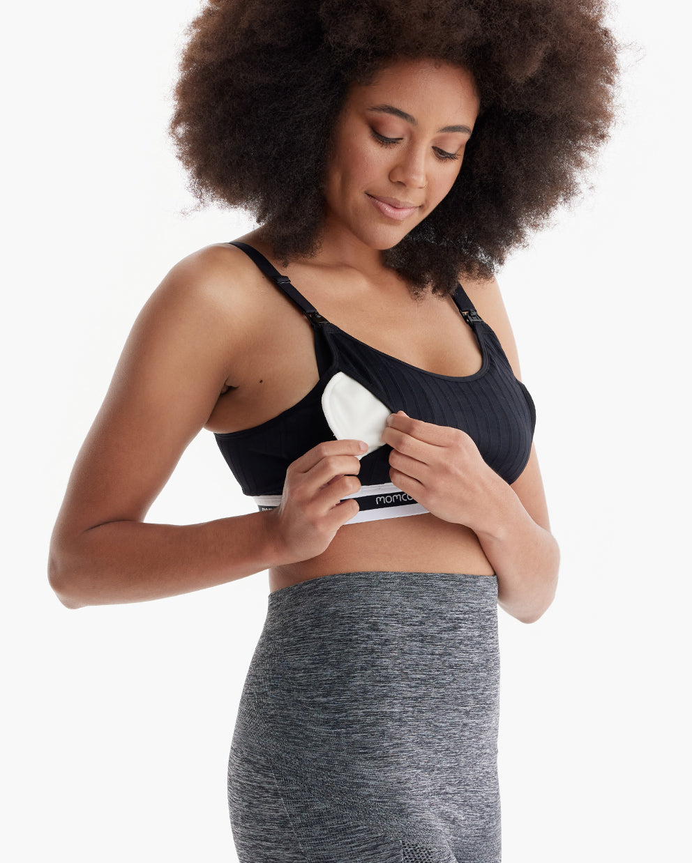 Momcozy Seamless Pumping Bra Hands Free, Comfort and Great Support Nursing  and Pumping Bra, Fit for Spectra, Lansinoh, Philips Avent and More, Medium