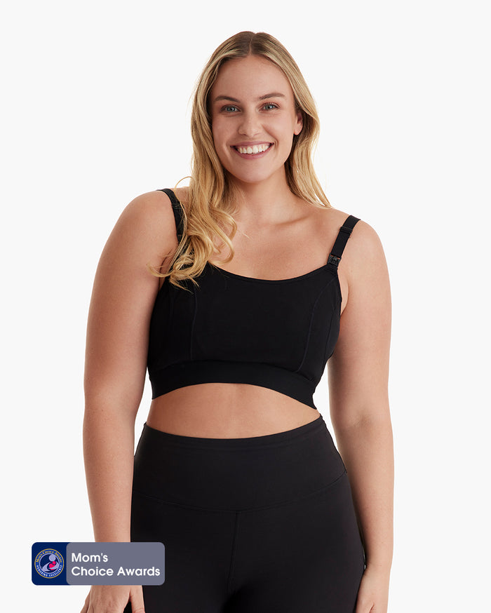 The Original: Our Basic Nursing & Pumping Bra Black Front